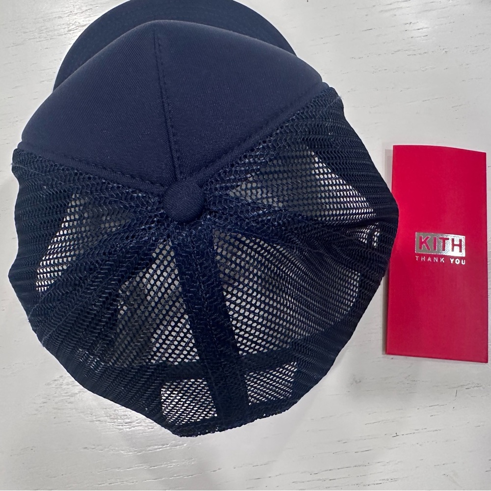 Kith Dark Blue Poly Foam Nolan Trucker Cap with Logo - Picture 4 of 8